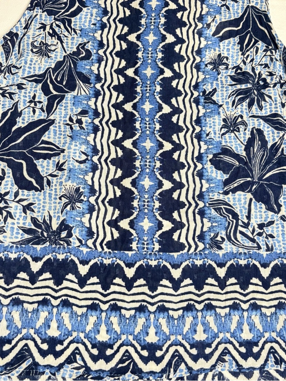 NWT Nicole Miller Blue Tropical Tank-Small - Picture 3 of 8